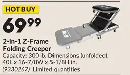Princess Auto 2-in-1 Z-Frame Folding Creeper offer
