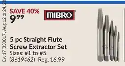 Princess Auto 5 pc Straight Flute Screw Extractor Set offer