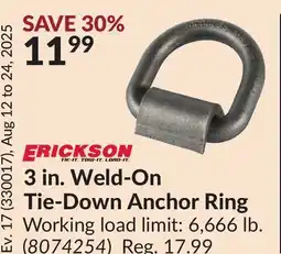 Princess Auto 3 in. Weld-On Tie-Down Anchor Ring offer