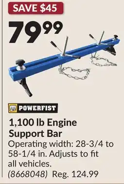 Princess Auto 1,100 lb Engine Support Bar offer