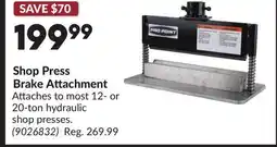 Princess Auto Shop Press Brake Attachment offer