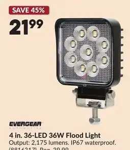 Princess Auto 4 in. 36-LED 36W Flood Light offer