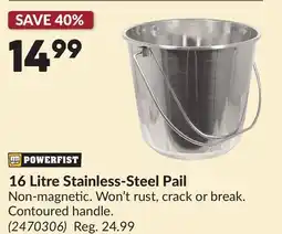Princess Auto 16 Litre Stainless-Steel Pail offer