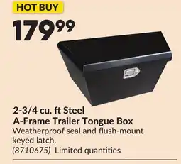Princess Auto 2-3/4 cu. ftSteel A-Frame Trailer Tongue Box offer