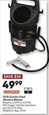 Princess Auto 50 lb Gravity-Feed Abrasive Blaster offer