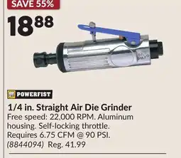 Princess Auto 1/4 in. Straight Air Die Grinder offer