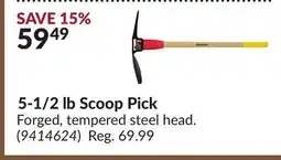 Princess Auto 5-1/2 lb Scoop Pick offer