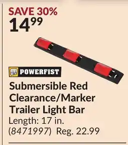 Princess Auto Submersible Red Clearance/Marker Trailer Light Bar offer