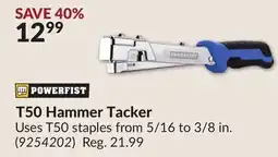 Princess Auto T50 Hammer Tacker offer