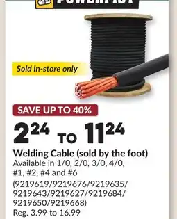 Princess Auto Welding Cable (sold by the foot) offer