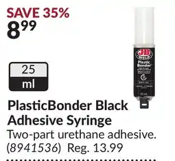 Princess Auto PlasticBonder Black Adhesive Syringe offer