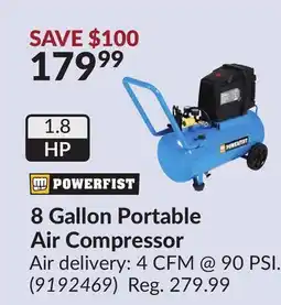 Princess Auto 8 Gallon Portable Air Compressor offer
