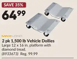 Princess Auto 2 pk 1,500 lb Vehicle Dollies offer