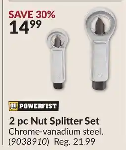 Princess Auto 2 pc Nut Splitter Set offer