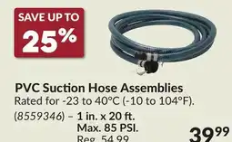 Princess Auto PVC Suction Hose Assemblies- 1 in. x 20 ft. Max. 85 PSI offer
