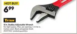 Princess Auto 8 in. Stubby Adjustable Wrench offer
