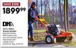 Princess Auto 12 in. 429cc Stump Grinder offer