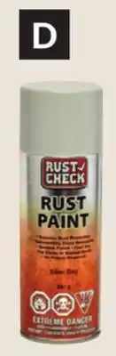 Princess Auto Sliver Grey Rust Spray Paints offer