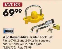 Princess Auto 4 pc Keyed-Alike Trailer Lock Set offer