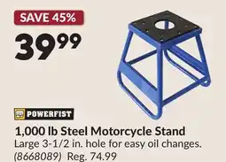Princess Auto 1,000 lb Steel Motorcycle Stand offer