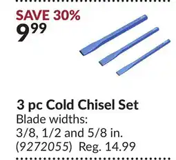 Princess Auto 3 pc Cold Chisel Set offer