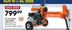 Princess Auto 20 Ton 209cc Log Splitter offer