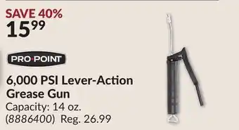 Princess Auto 6,000 PSI Lever-Action Grease Gun offer