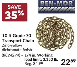 Princess Auto 10 ftGrade 70 Transport Chain offer