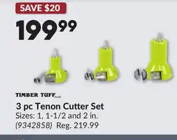 Princess Auto 3 pc Tenon Cutter Set offer