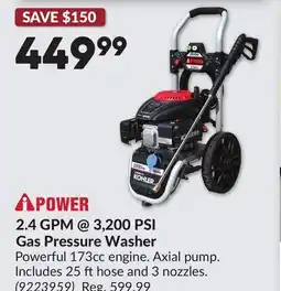 Princess Auto 2.4 GPM @ 3,200 PSI Gas Pressure Washer offer