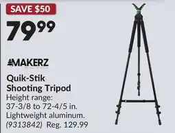 Princess Auto Quik-Stik Shooting Tripod offer