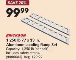Princess Auto 1,250 lb 77 x 13 in. Aluminum Loading Ramp Set offer