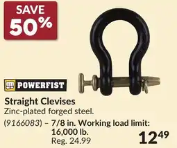 Princess Auto Straight Clevises 7/8 in. Working load limit: 16,000 lb offer