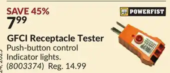 Princess Auto GFCI Receptacle Tester offer
