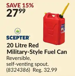 Princess Auto 20 Litre Red Military-Style Fuel Can offer