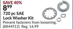 Princess Auto 720 pc SAE Lock Washer Kit offer