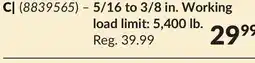 Princess Auto Chain Load Binders 5/16 to 3/8 in. Working load limit: 5,400 lb offer