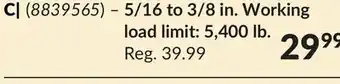 Princess Auto Chain Load Binders 5/16 to 3/8 in. Working load limit: 5,400 lb offer