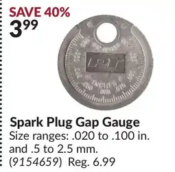 Princess Auto Spark Plug Gap Gauge offer