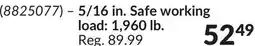 Princess Auto 5/16 in. Safe working load: 1,960 lb. 100 ft Galvanized Steel Cables offer