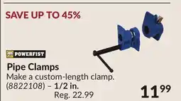 Princess Auto Pipe Clamps offer