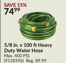 Princess Auto 5/8 in. x 100 ft Heavy Duty Water Hose offer