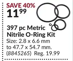 Princess Auto 397 pc Metric Nitrile O-Ring Kit offer