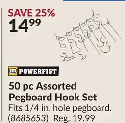 Princess Auto 50 pc Assorted Pegboard Hook Set offer