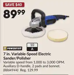 Princess Auto 7 in. Variable-Speed Electric Sander/Polisher offer