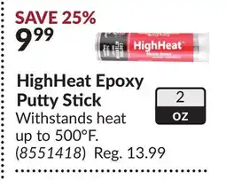 Princess Auto HighHeat Epoxy Putty Stick offer