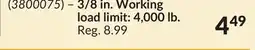 Princess Auto 3/8 in. Working load limit: 4,000 lb offer