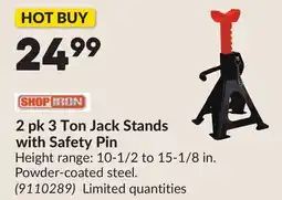 Princess Auto 2 pk 3 Ton Jack Stands with Safety Pin offer