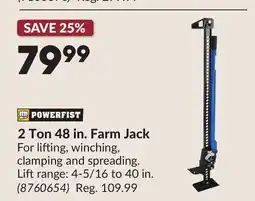 Princess Auto 2 Ton 48 in. Farm Jack offer