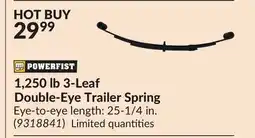 Princess Auto 1,250 lb 3-Leaf Double-Eye Trailer Spring offer